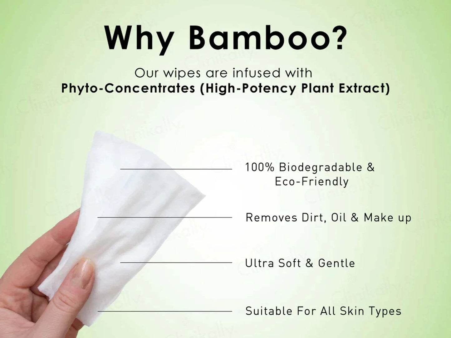 Epique Biodegradable Bamboo Make-up Remover Wipes