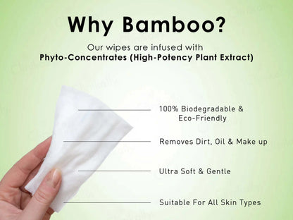 Epique Biodegradable Bamboo Make-up Remover Wipes