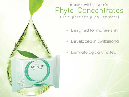 Epique Biodegradable Bamboo Make-up Remover Wipes