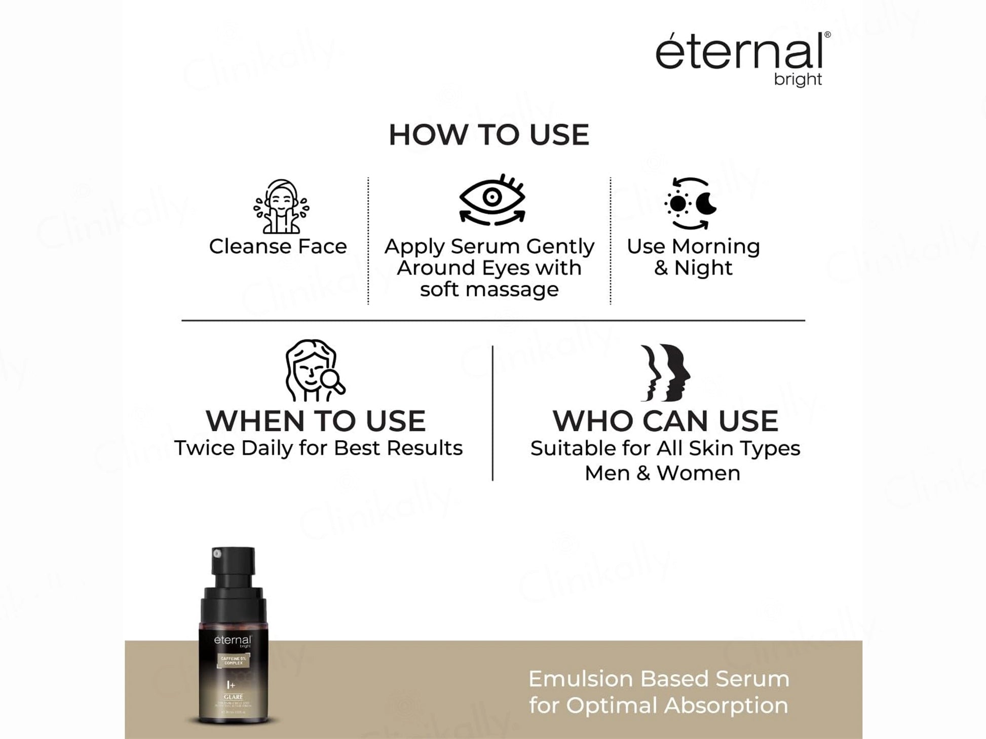 Eternal Bright Caffeine 5 Percent Complex Glare Eye Serum