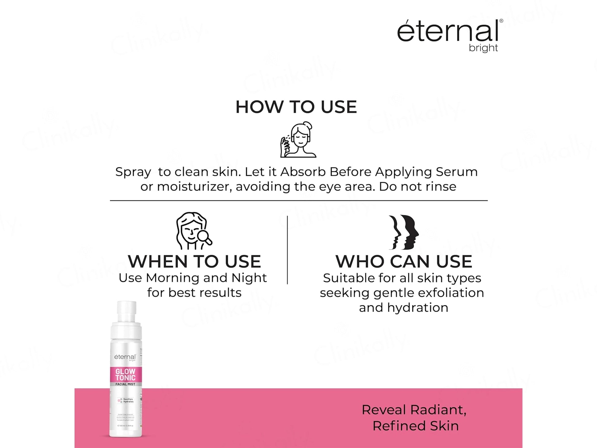 Eternal Bright Glow Tonic Exfoliating Facial Toner Mist