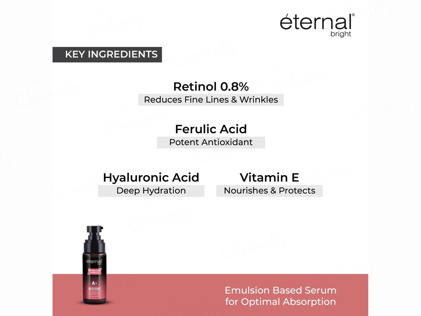 Eternal Bright Retinol 0.8 Percent Complex A Restore Serum