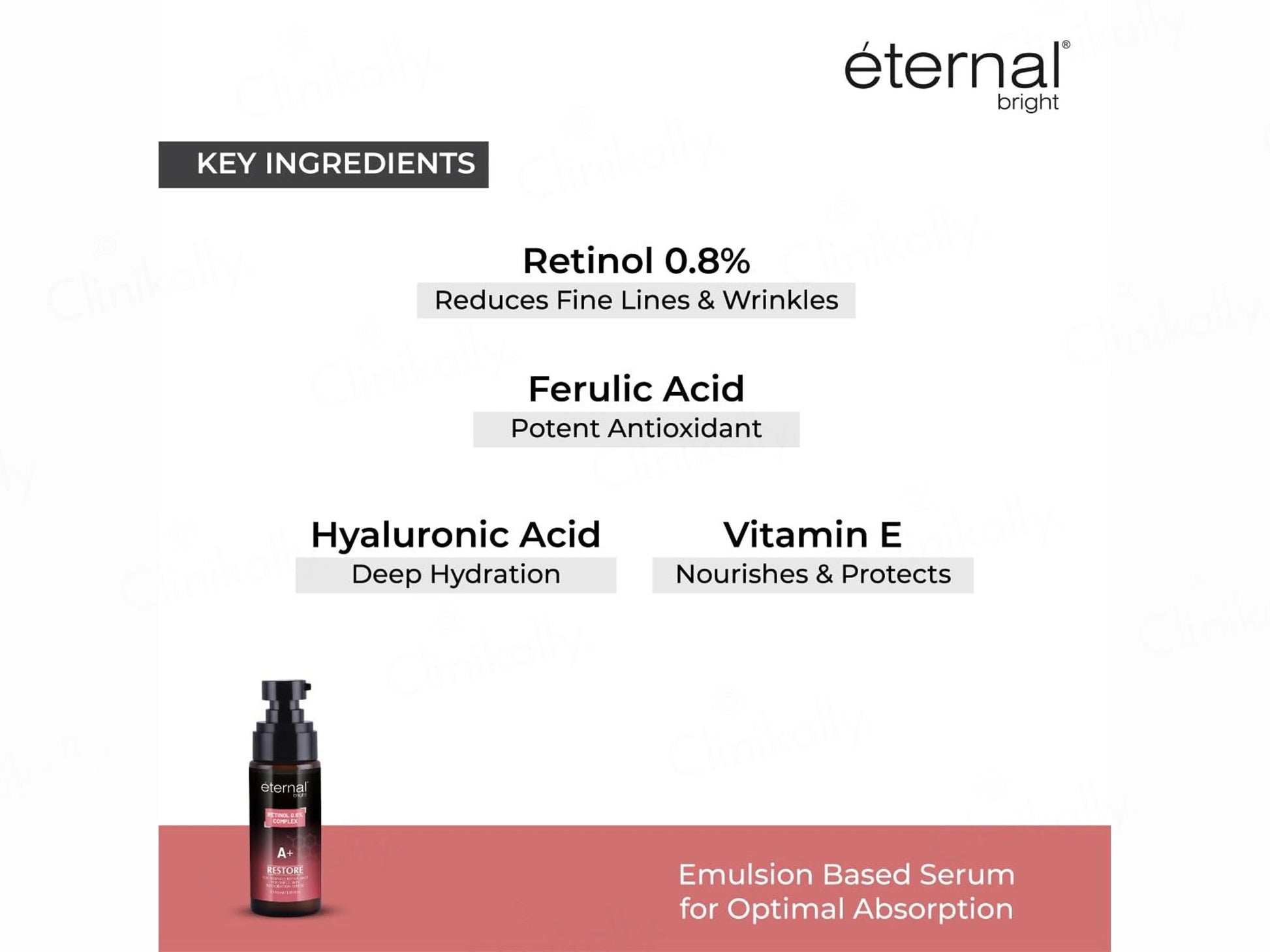Eternal Bright Retinol 0.8 Percent Complex A Restore Serum