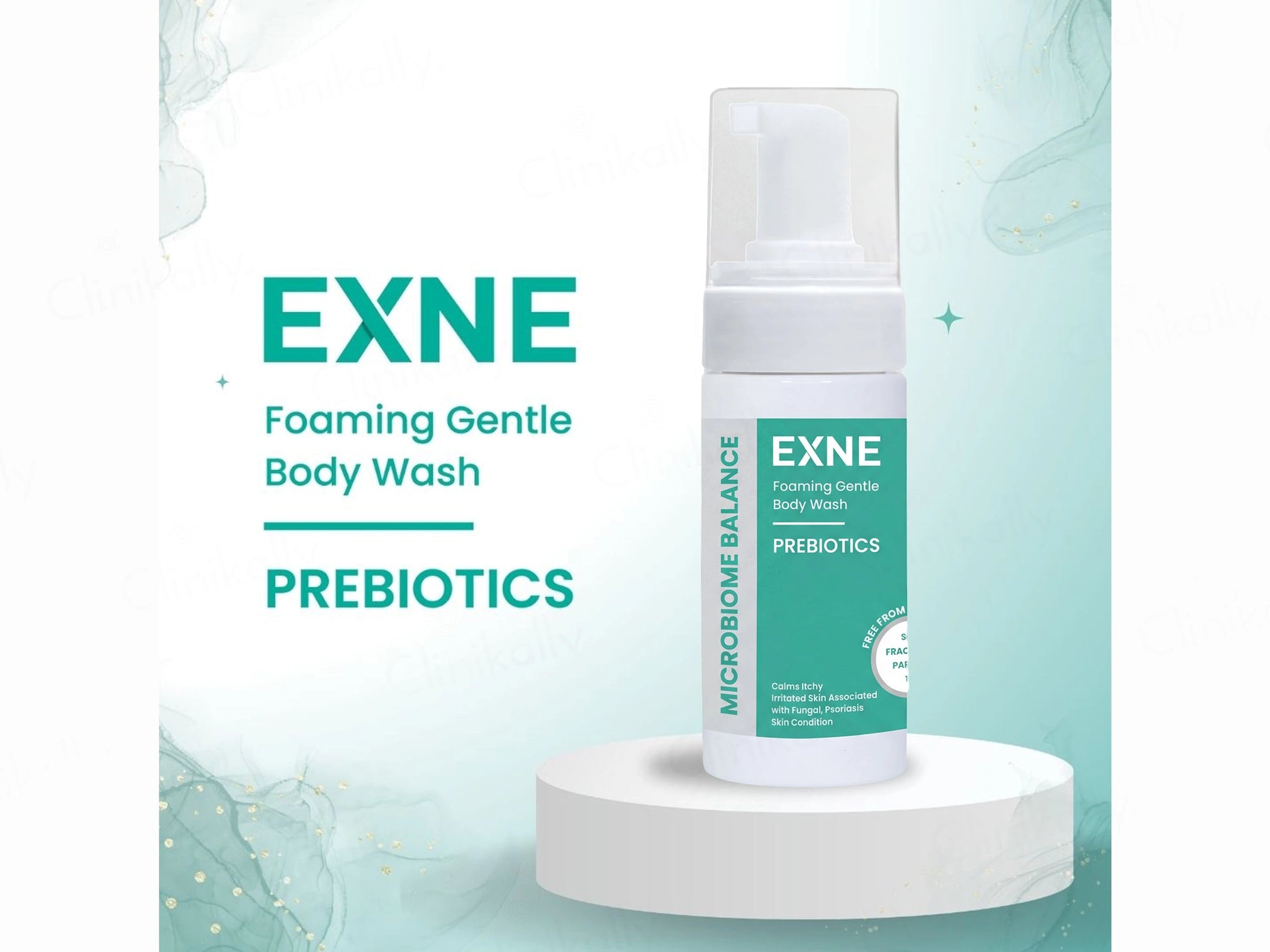 Exne Prebiotics Soothing and  Hydrating Foaming Gentle Body Wash