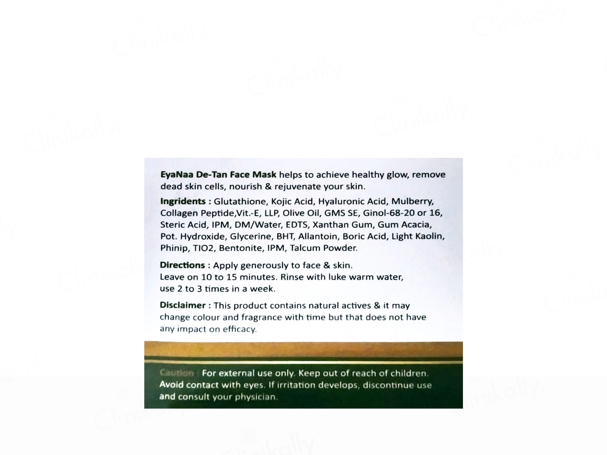 Eyanaa De-Tan Face Masque