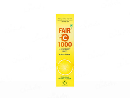 Fair C 1000 Effervescent Tablet - Delicious Orange Flavour