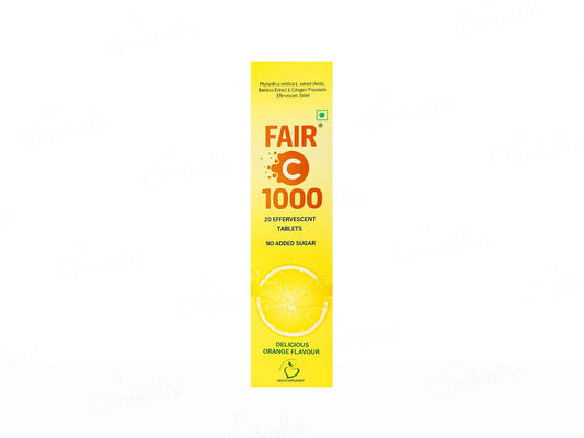 Fair C 1000 Effervescent Tablet - Delicious Orange Flavour