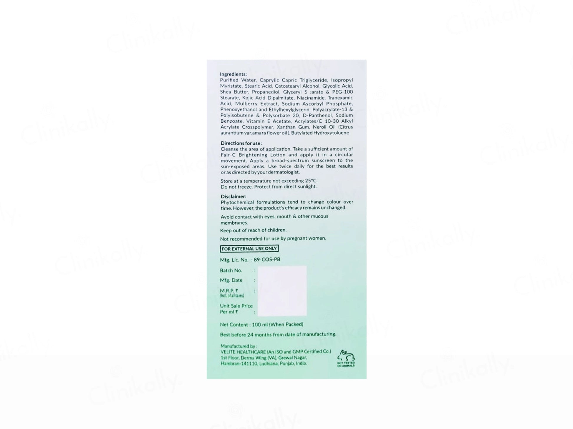 Fair C Brightening Lotion