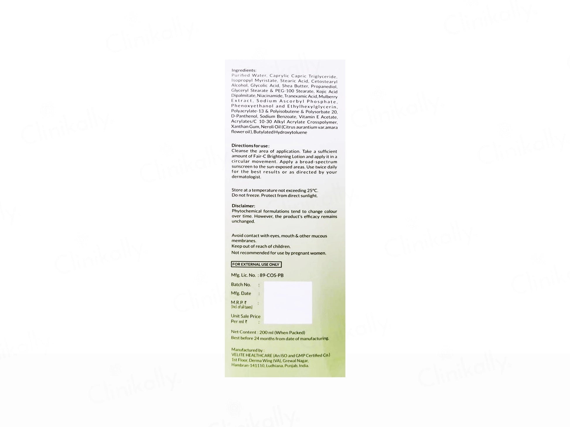 Fair C Brightening Lotion