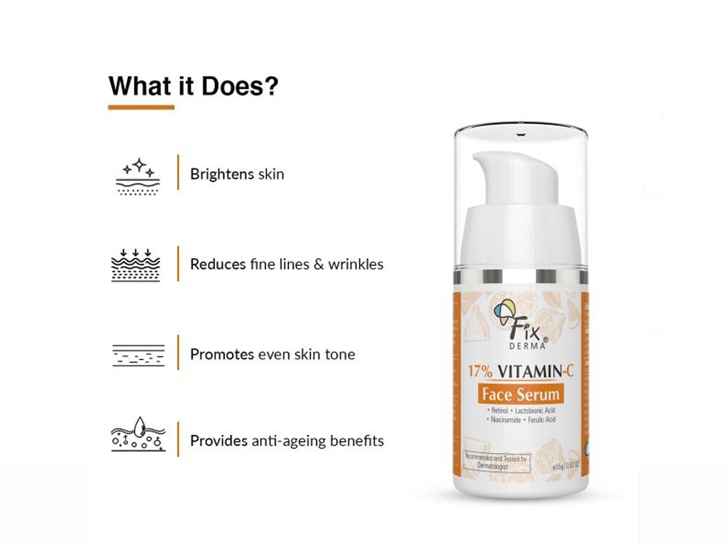 Fixderma 17 Percent Vitamin C Face Serum