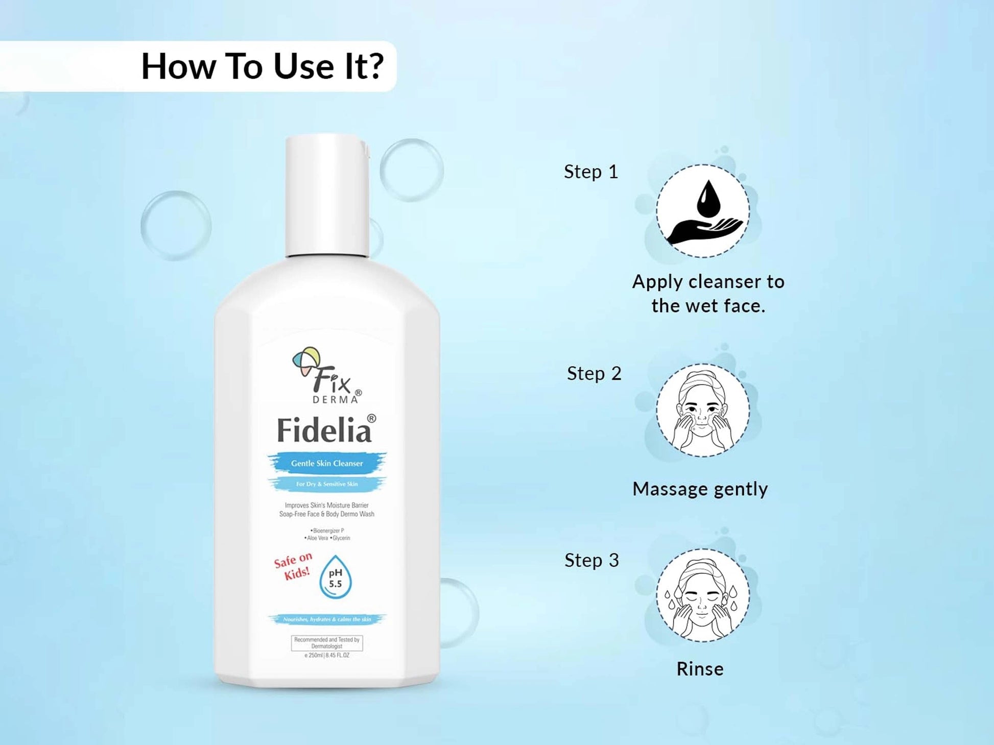 Fixderma Fidelia Gentle Skin Cleanser