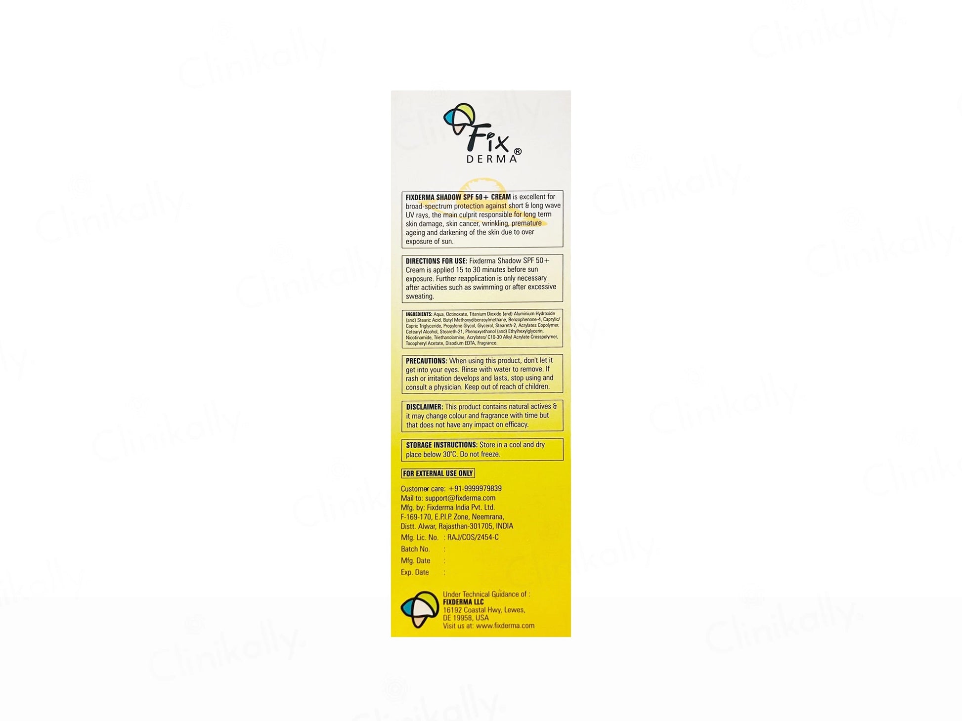 Fixderma Shadow SPF 50 Cream Sunscreen
