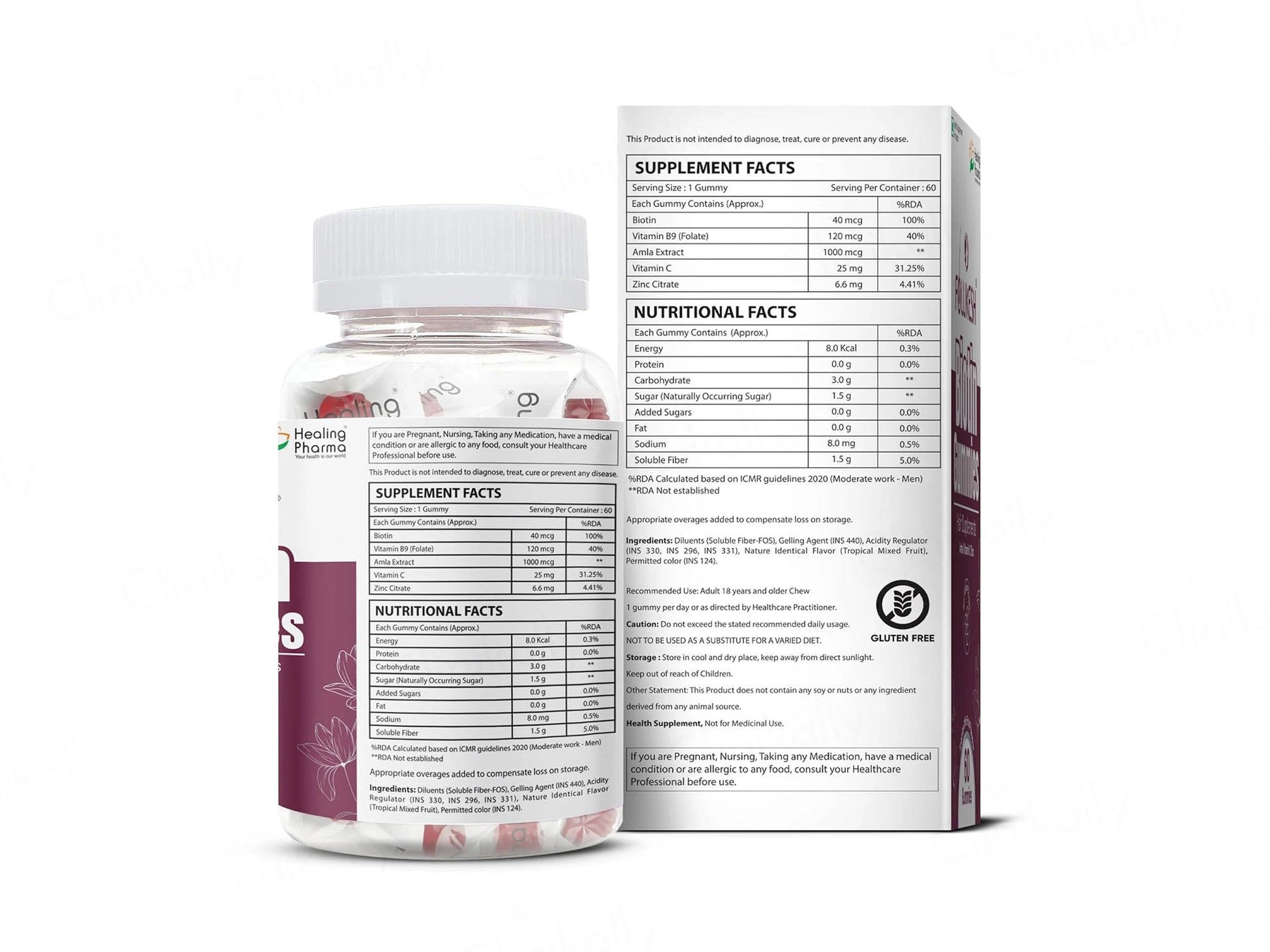 Follikesh Biotin Hair Supplement Gummies - Tropical Mix Fruit Flavour