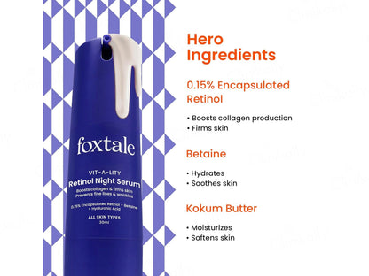 Foxtale 0.15 Percent Retinol Night Serum