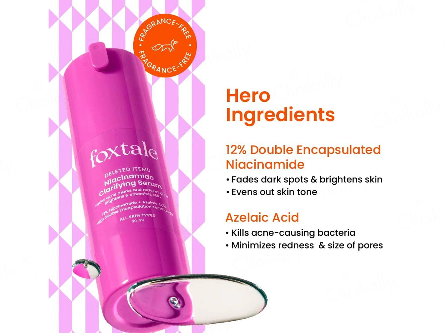 Foxtale 12 Percent Niacinamide  Azelaic Acid Clarifying Serum