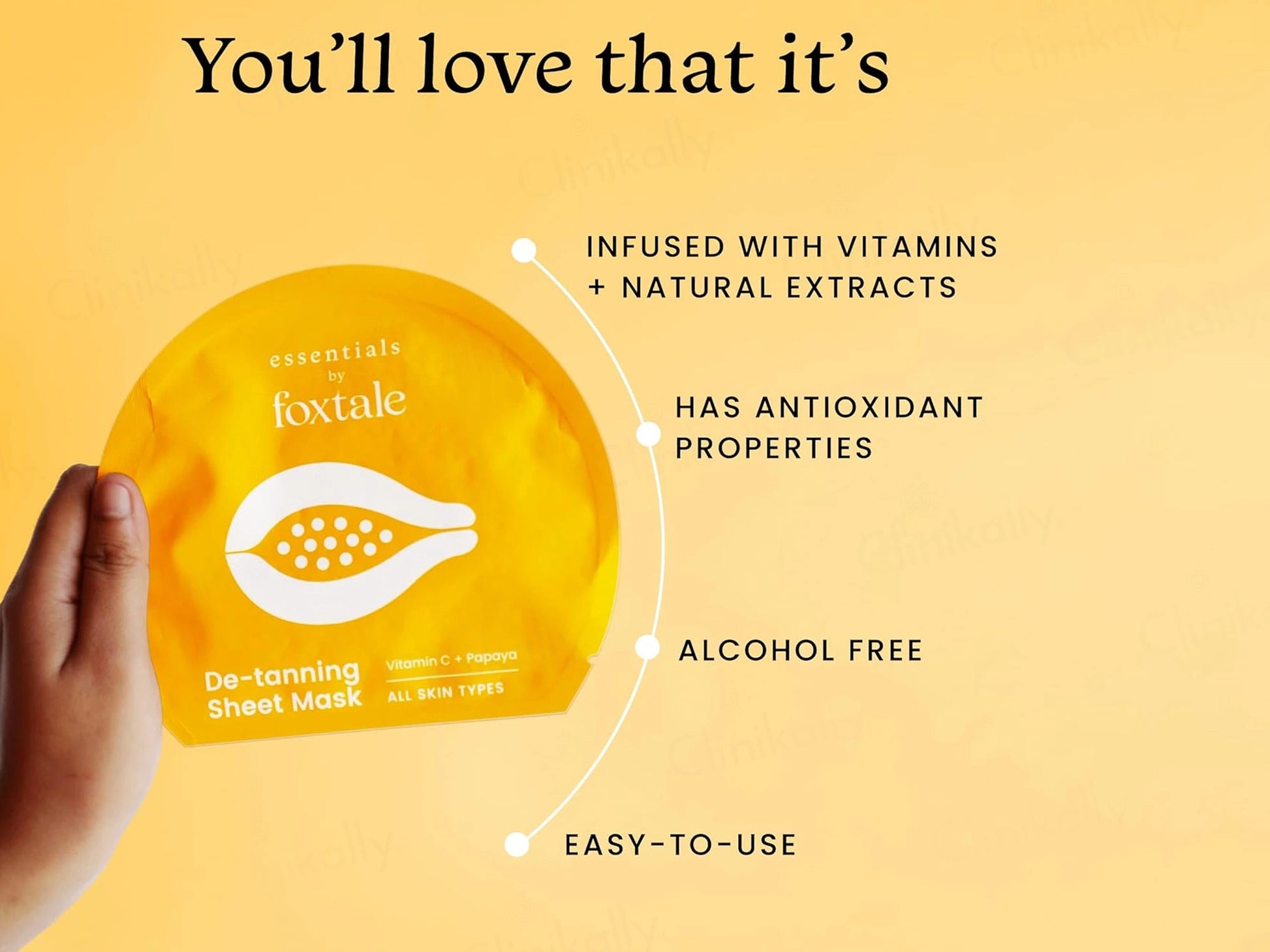 Foxtale De-Tanning Face Sheet Mask