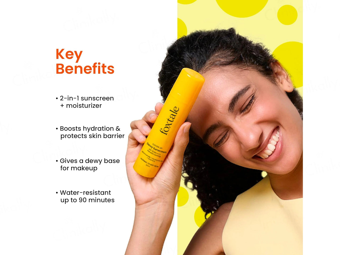 Foxtale Dewy Water-Resistant Sunscreen SPF 70 PA