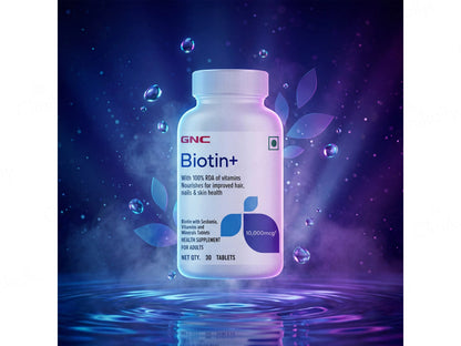 GNC Biotin 10000 mcg Health Supplement Tablet For Adults