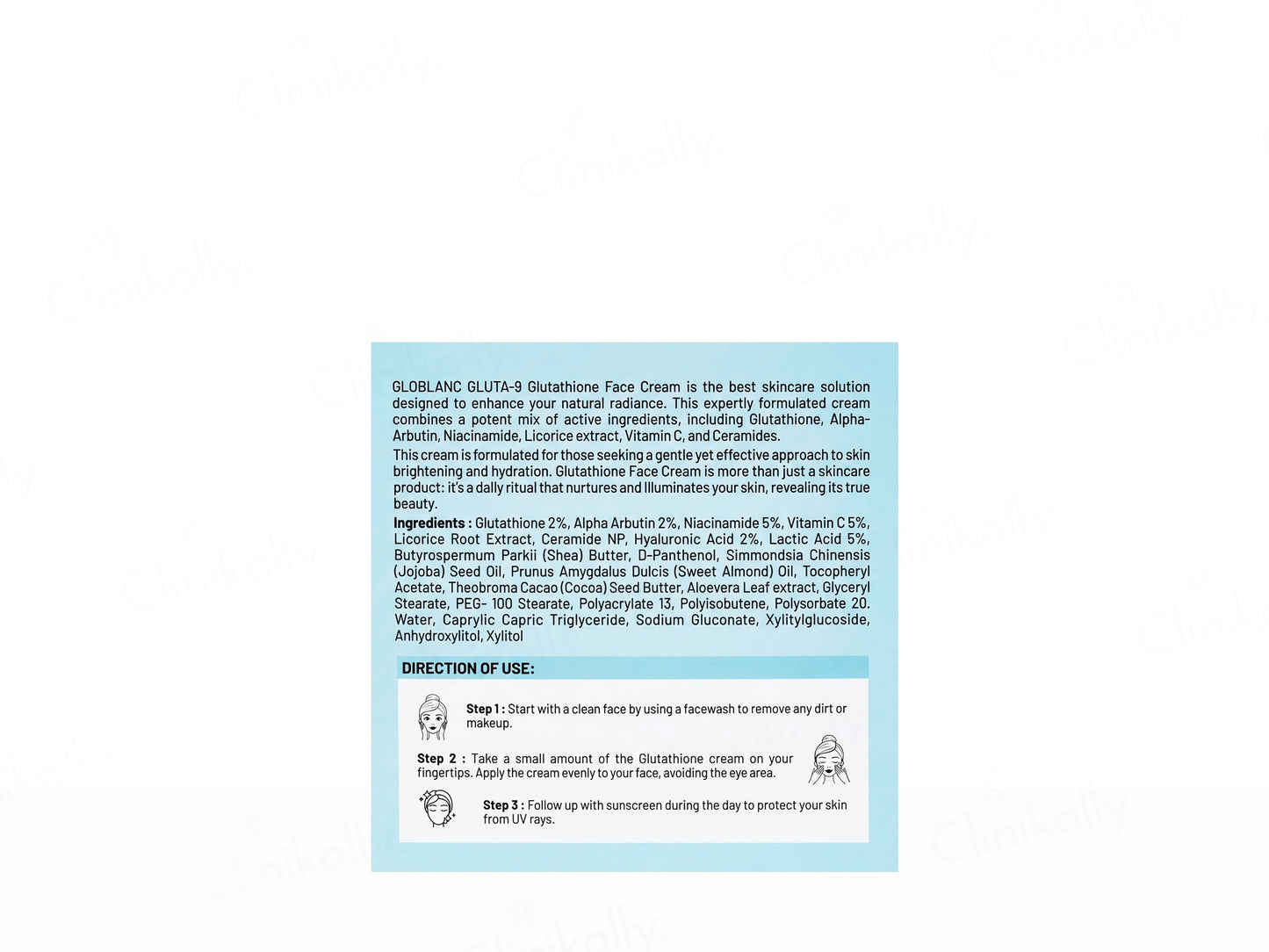 Glo Blanc Gluta-9 Glutathione Face Cream