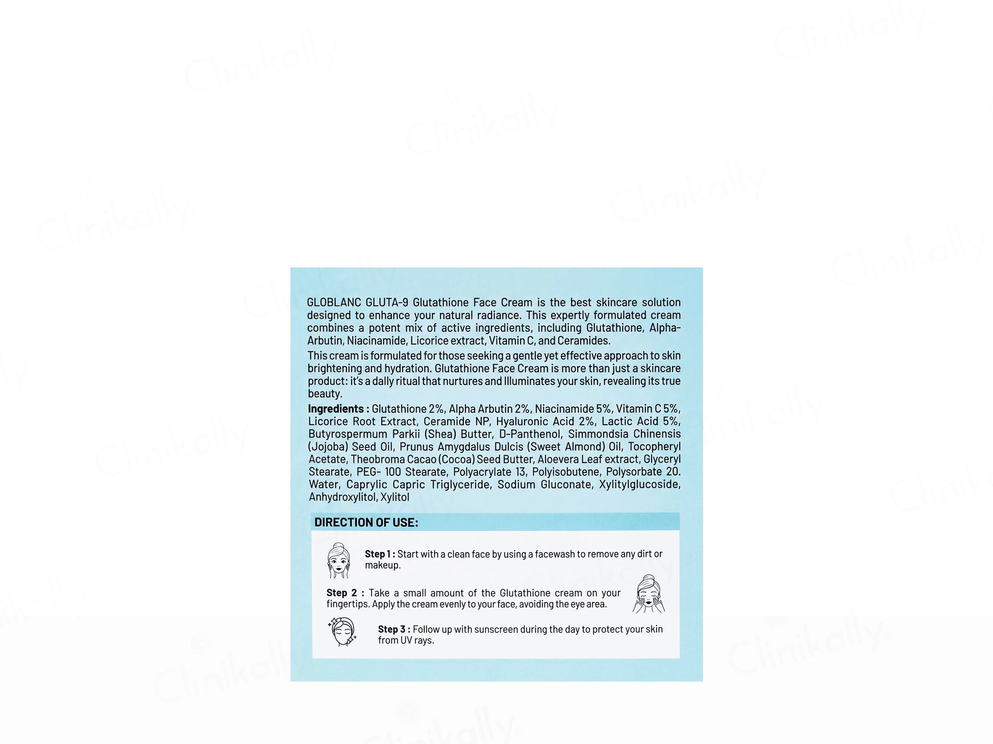 Glo Blanc Gluta-9 Glutathione Face Cream
