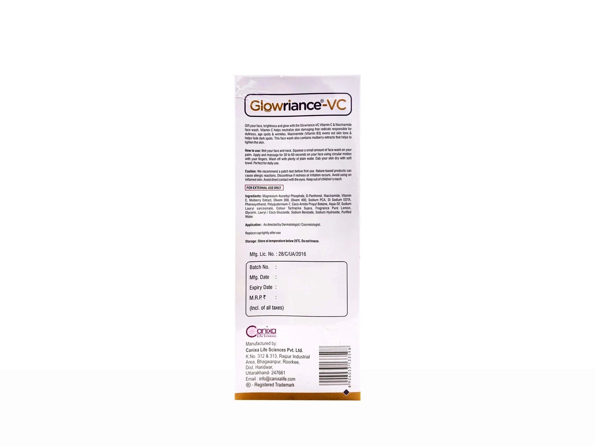 Glowriance-VC Face Wash