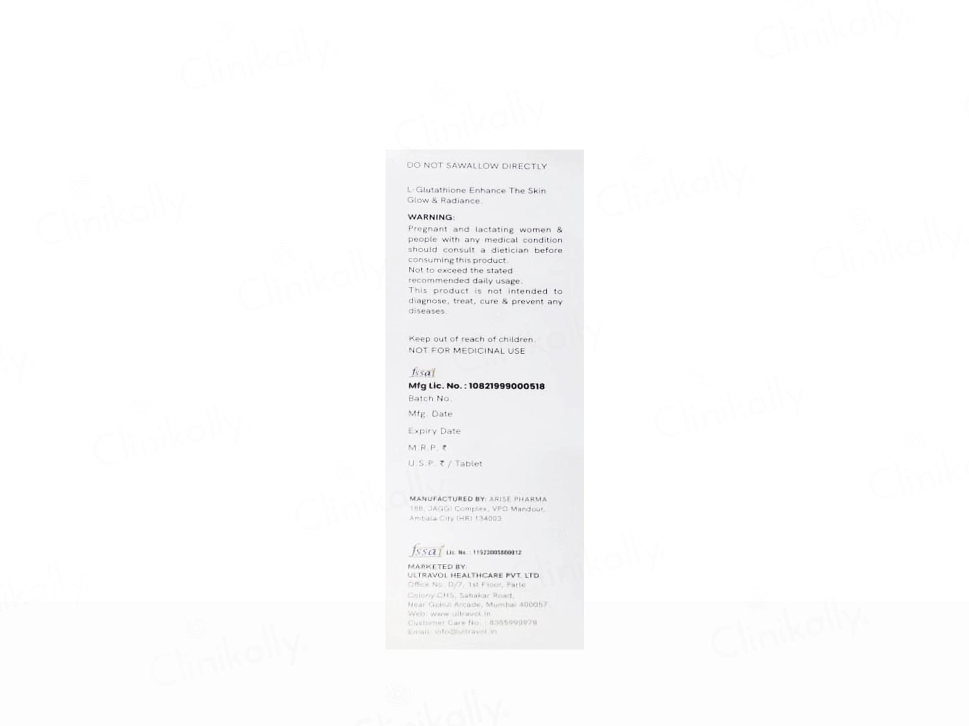 Glowrish Skin Supplement Effervescent Tablet - Apple Flavour
