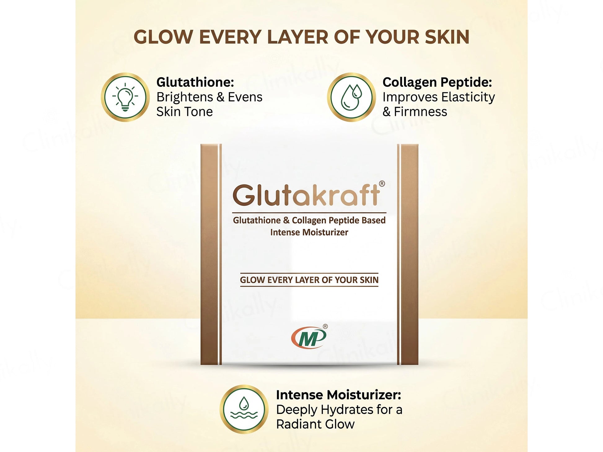 Glutakraft Glutathione and  Collagen Peptide Based Intense Moisturizer