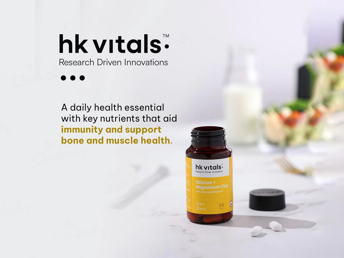 HK Vitals Calcium  Magnesium  Zinc Health Supplement Tablet For Adults