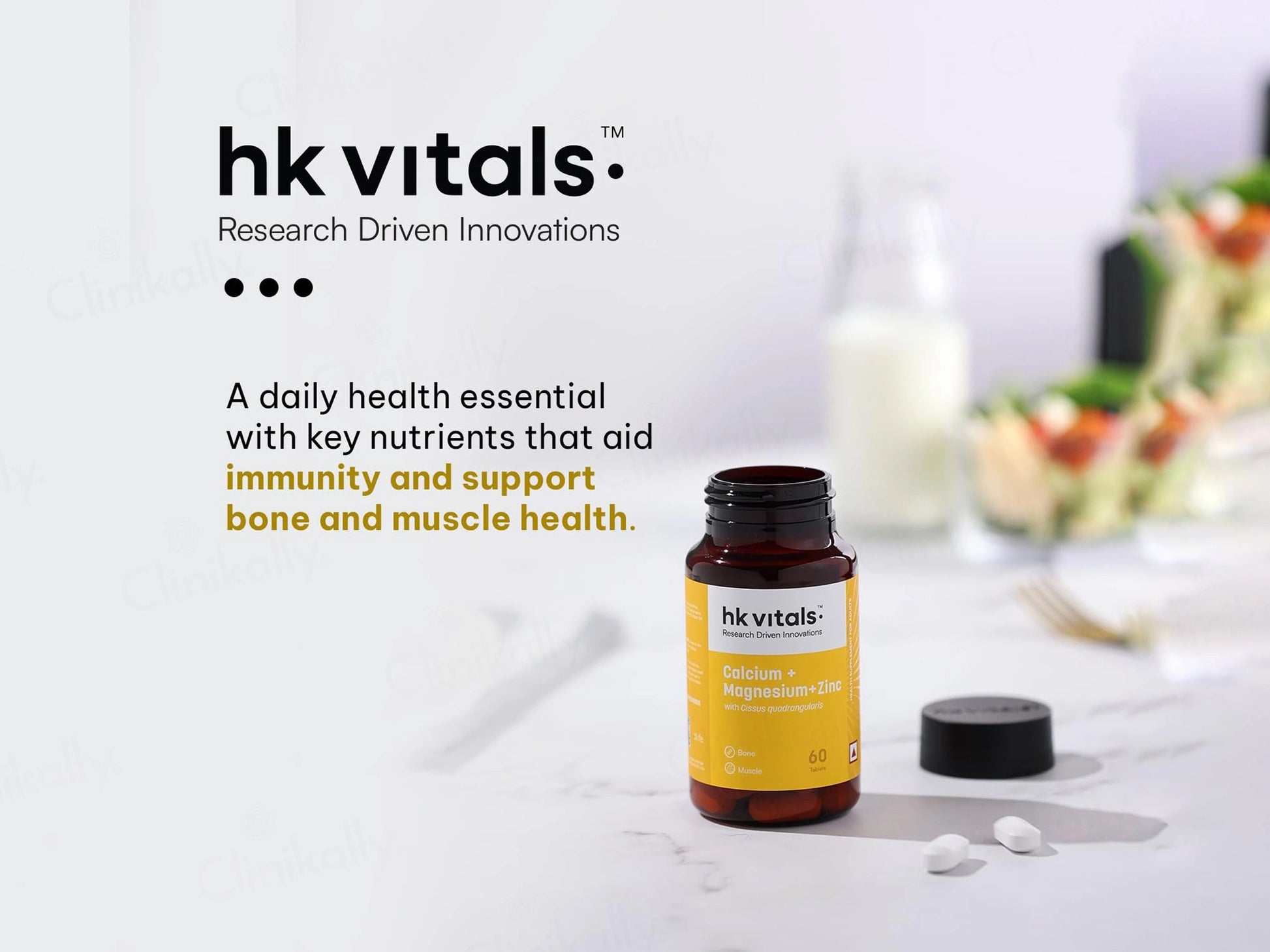 HK Vitals Calcium  Magnesium  Zinc Health Supplement Tablet For Adults