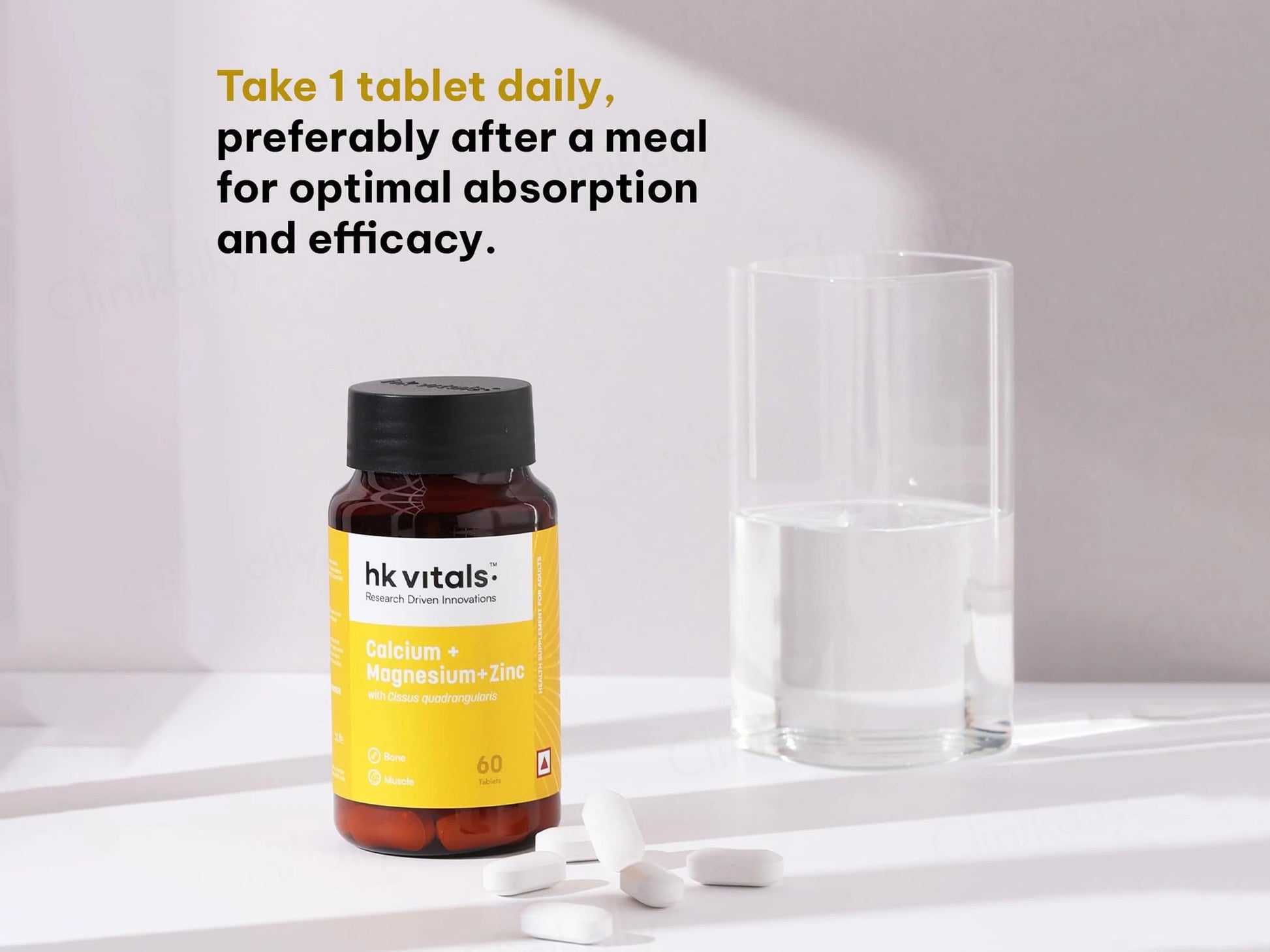HK Vitals Calcium  Magnesium  Zinc Health Supplement Tablet For Adults