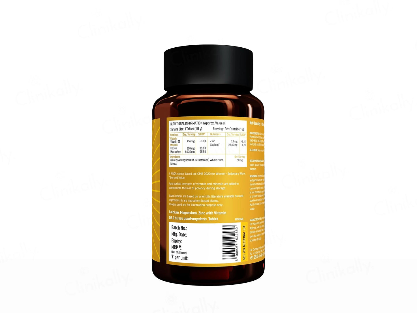 HK Vitals Calcium  Magnesium  Zinc Health Supplement Tablet For Adults