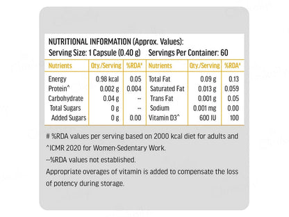 HK Vitals Vitamin D3 Soft Gelatin Capsule