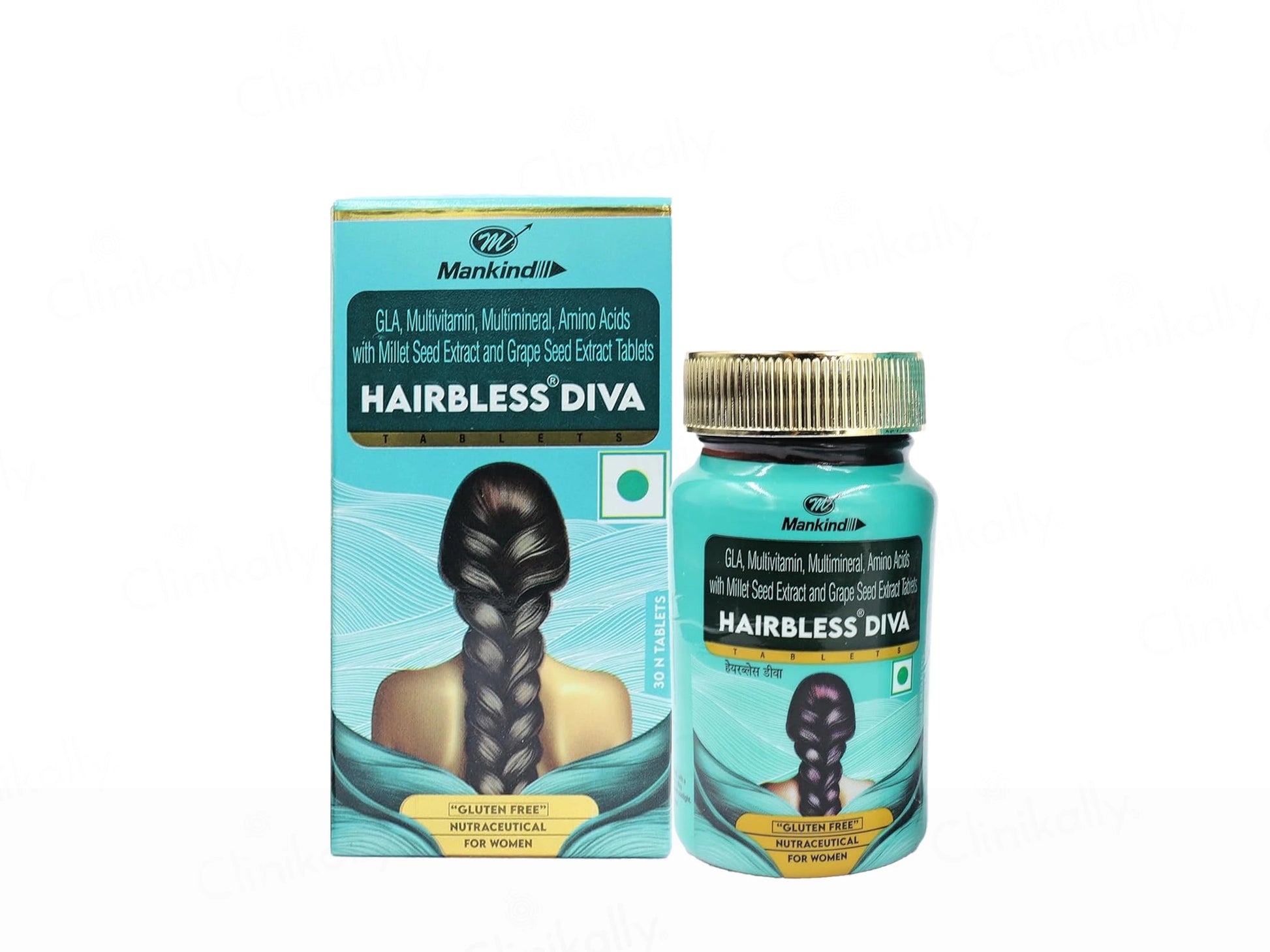Hairbless Diva Nutraceutical Tablet For Women Bottle