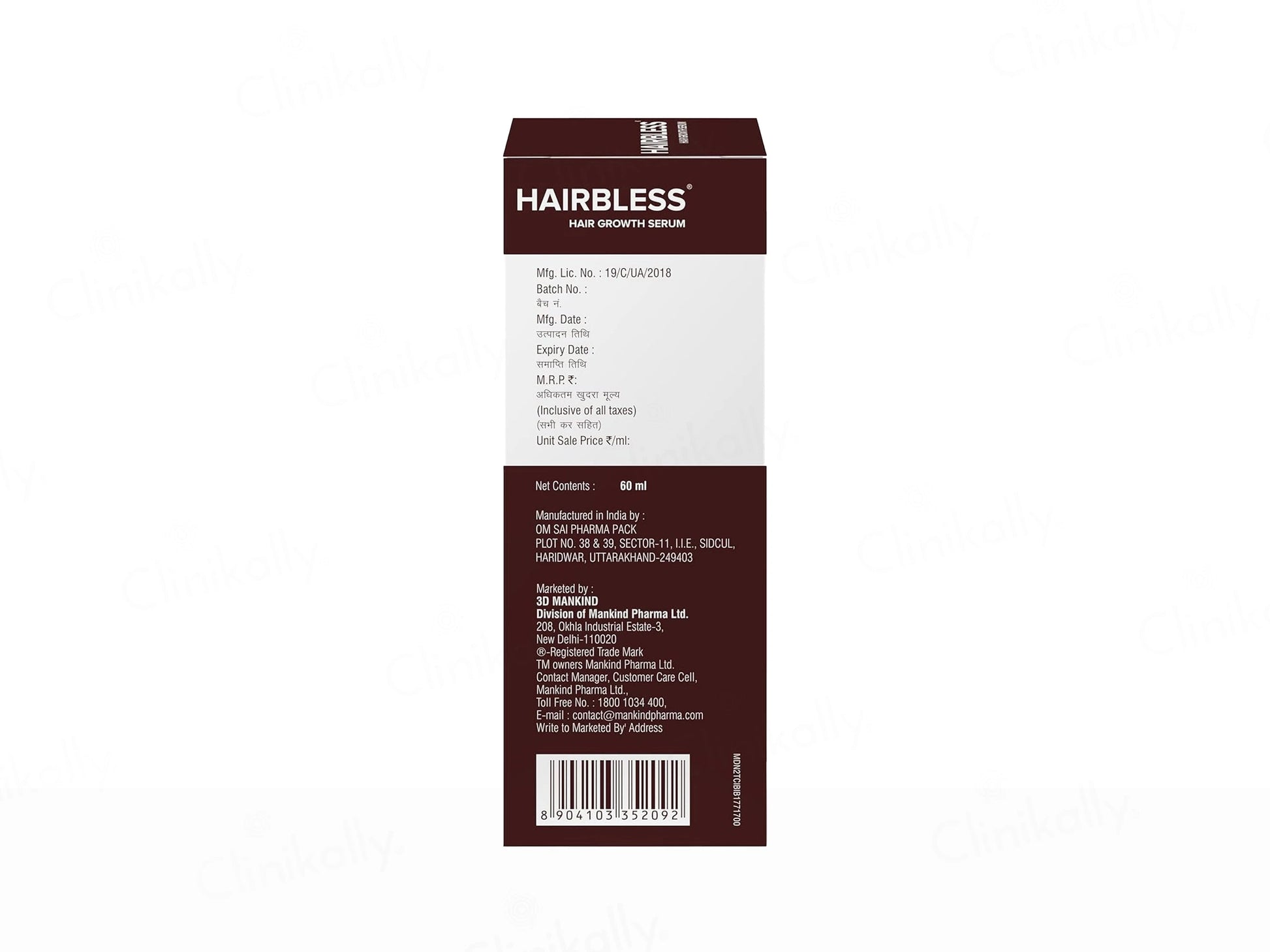 Hairbless Hair Growth Serum