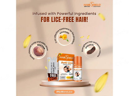 Hairshield Anti Lice Hair and  Scalp Cream Wash