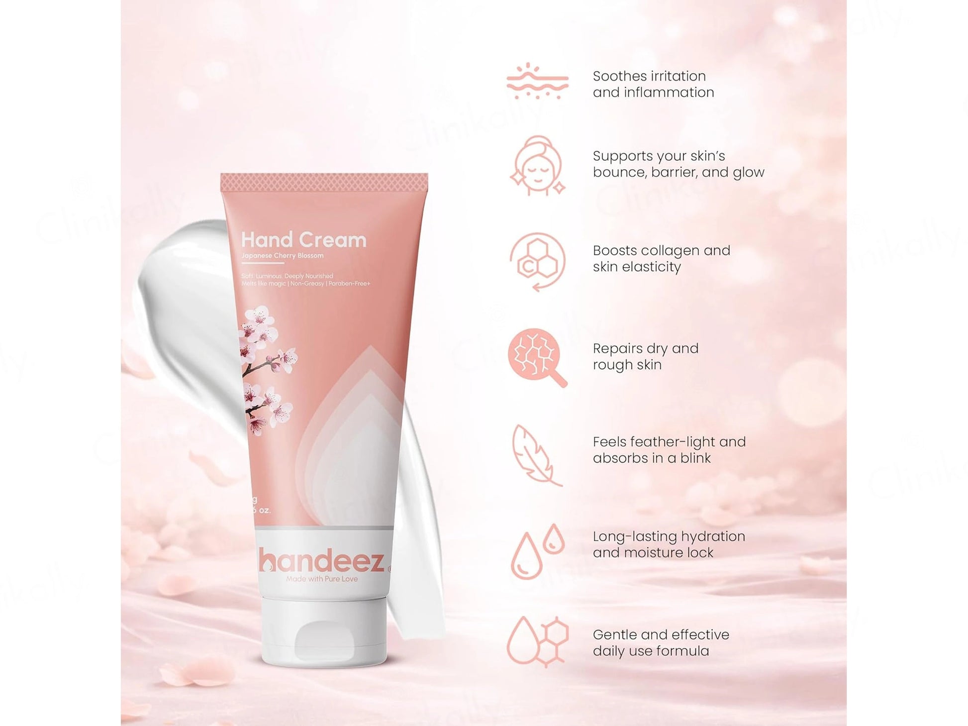 Handeez Japanese Cherry Blossom Hand Moisturiser Cream