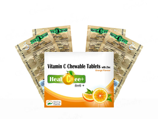 Healcee Vitamin C Chewable Tablet - Orange Flavour