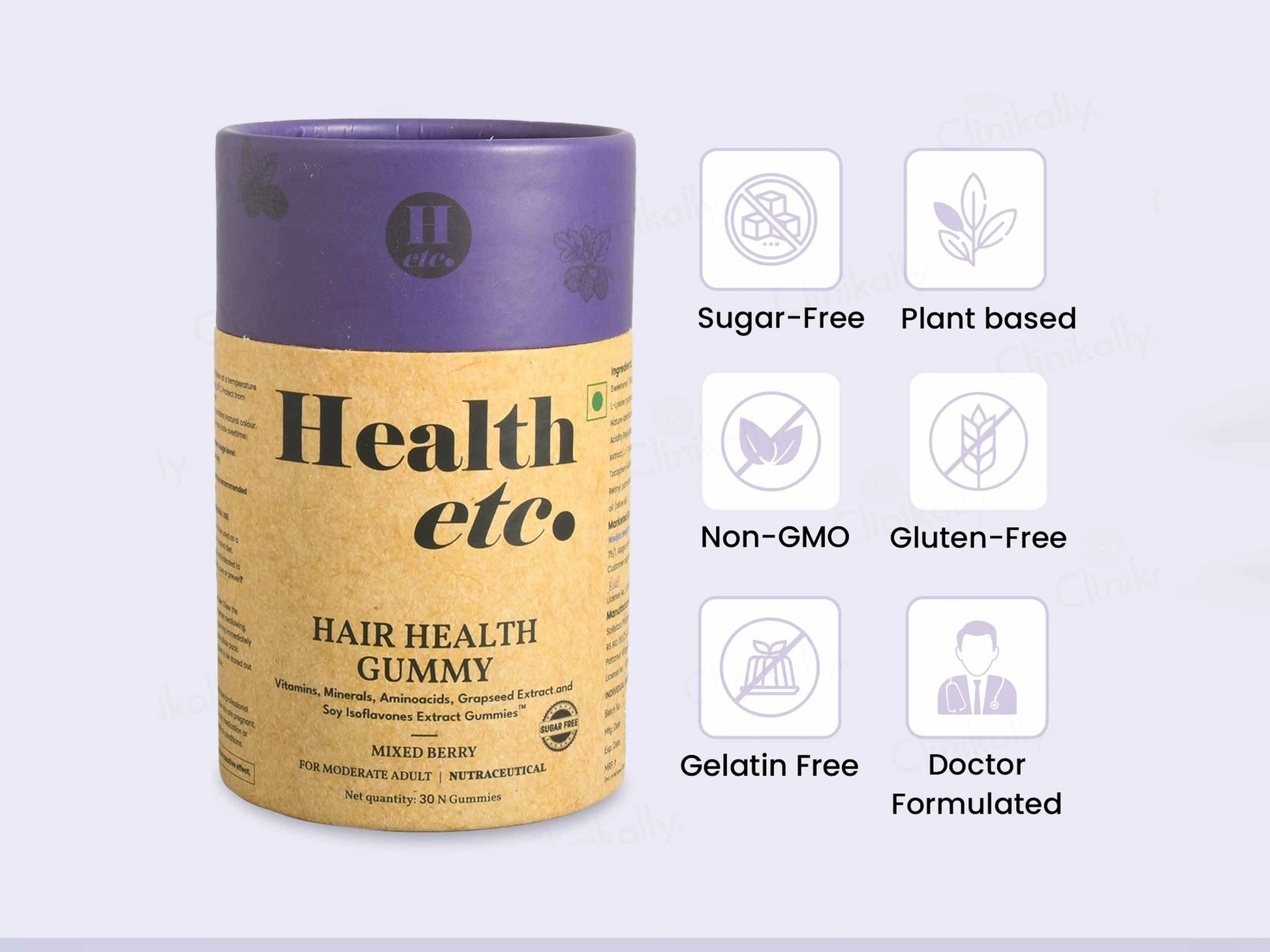 Health Etc Hair Health Gummy - Mixed Berry Flavour