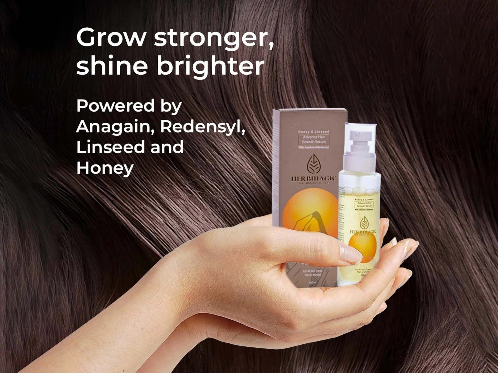 Herbmagic Honey and  Linseed Advance Hair Growth Serum