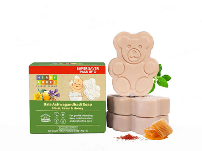 Herby Angel Bala Ashwagandhadi Soap For Babies Pack of 3