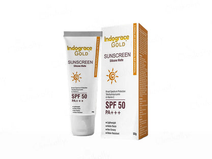 Indograce Gold Silicone Matte Sunscreen SPF 50 PA
