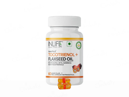 Inlife Gold-Tri.E Tocotrienol  Flaxseed Oil Liquid Filled Veg Capsule