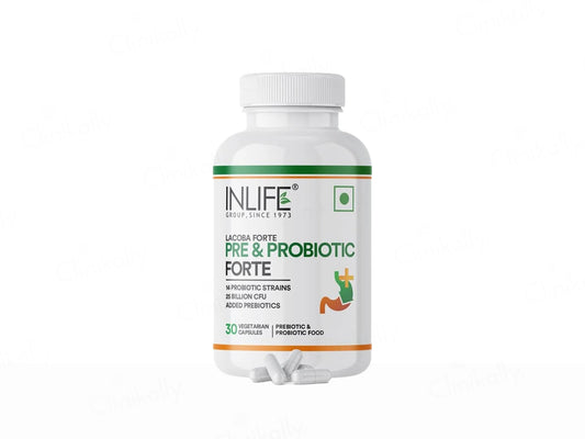 Inlife Lacoba Forte Pre and  Probiotic Vegetarian Capsule