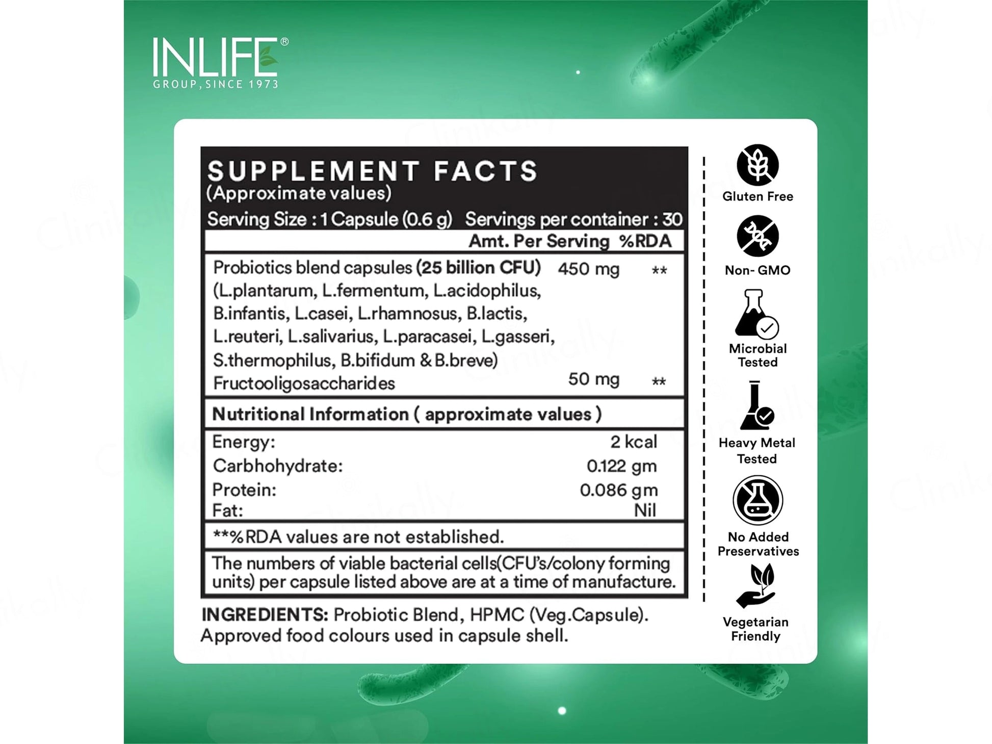 Inlife Lacoba Forte Pre and  Probiotic Vegetarian Capsule