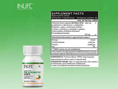 Inlife Lacoba Forte Pre and  Probiotic Vegetarian Capsule