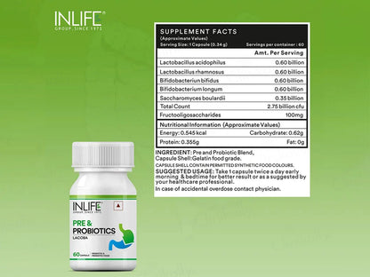 Inlife Lacoba Pre and  Probiotics Capsule