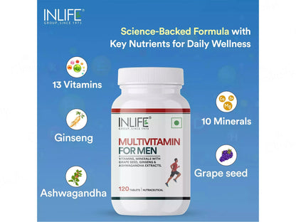 Inlife Multivitamin and  Minerals Vegetarian Tablet For Men