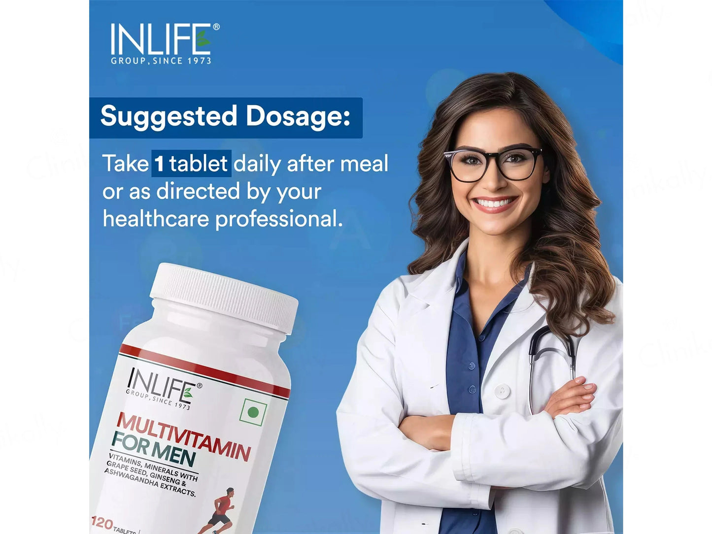 Inlife Multivitamin and  Minerals Vegetarian Tablet For Men