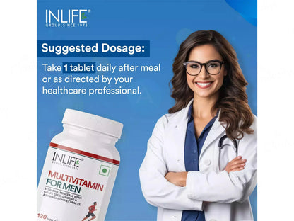 Inlife Multivitamin and  Minerals Vegetarian Tablet For Men