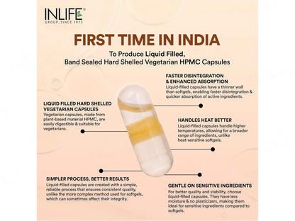 Inlife Natural Garlic Oil 0.5 Percent Liquid Filled Veg Capsule